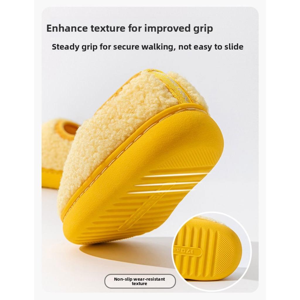 Dětské bavlněné boty, roztomilé zimní domácí boty pro chlapce a dívky, dětské kojenecké měkké podrážky, protiskluzové a teplé plyšové bavlněné boty