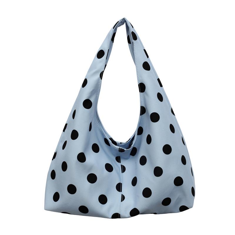 Niche Polka Dot Women's Single Shoulder Bag, Versatile Color Block Design, Large-Capacity Korean Style Underarm Bag