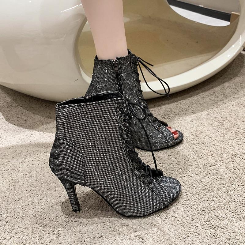 Fashion 2024 New Fashion Women's Shoes Sexy High Heels Sandals Open Toe Zipper Comfort Ladies Shoes Jazz Dance Shoes  Luxury Designer