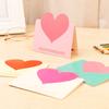 Korean Creative Heart Shaped Love Greeting Card Thanksgiving Children'S Day Valentine'S Day Christmas Small Card Envelope