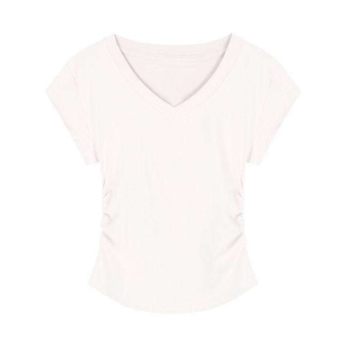 

Острая девушка Ретро Приталенная футболка с V-образным вырезом и коротким рукавом M белый