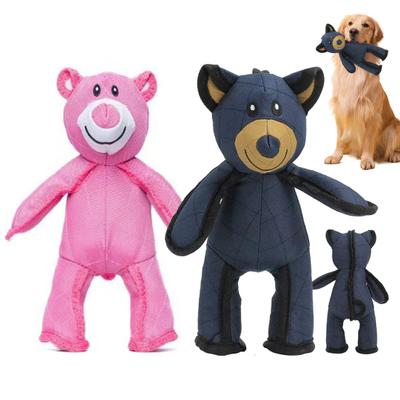 2 Pcs Unbreakable Bear Dog Toy for Aggressive Chewers Indestructible Stuffed Bear