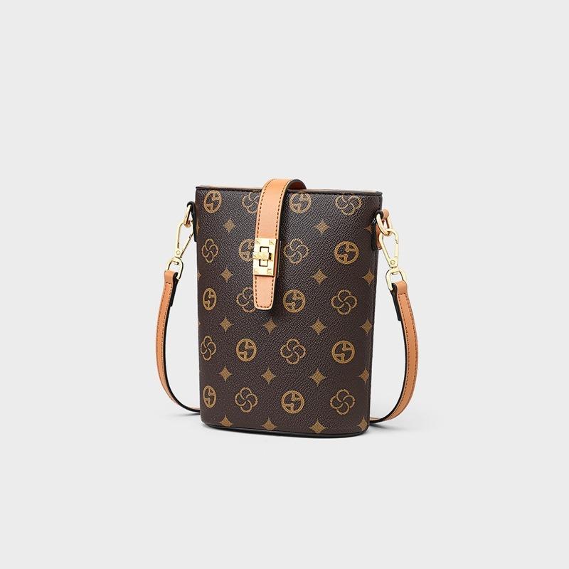 Herbst und Winter neue Tasche Damen alte Blume Retro Eimer Tasche Mini kleine Tasche Damen Tasche Umhängetasche Handy Tasche
