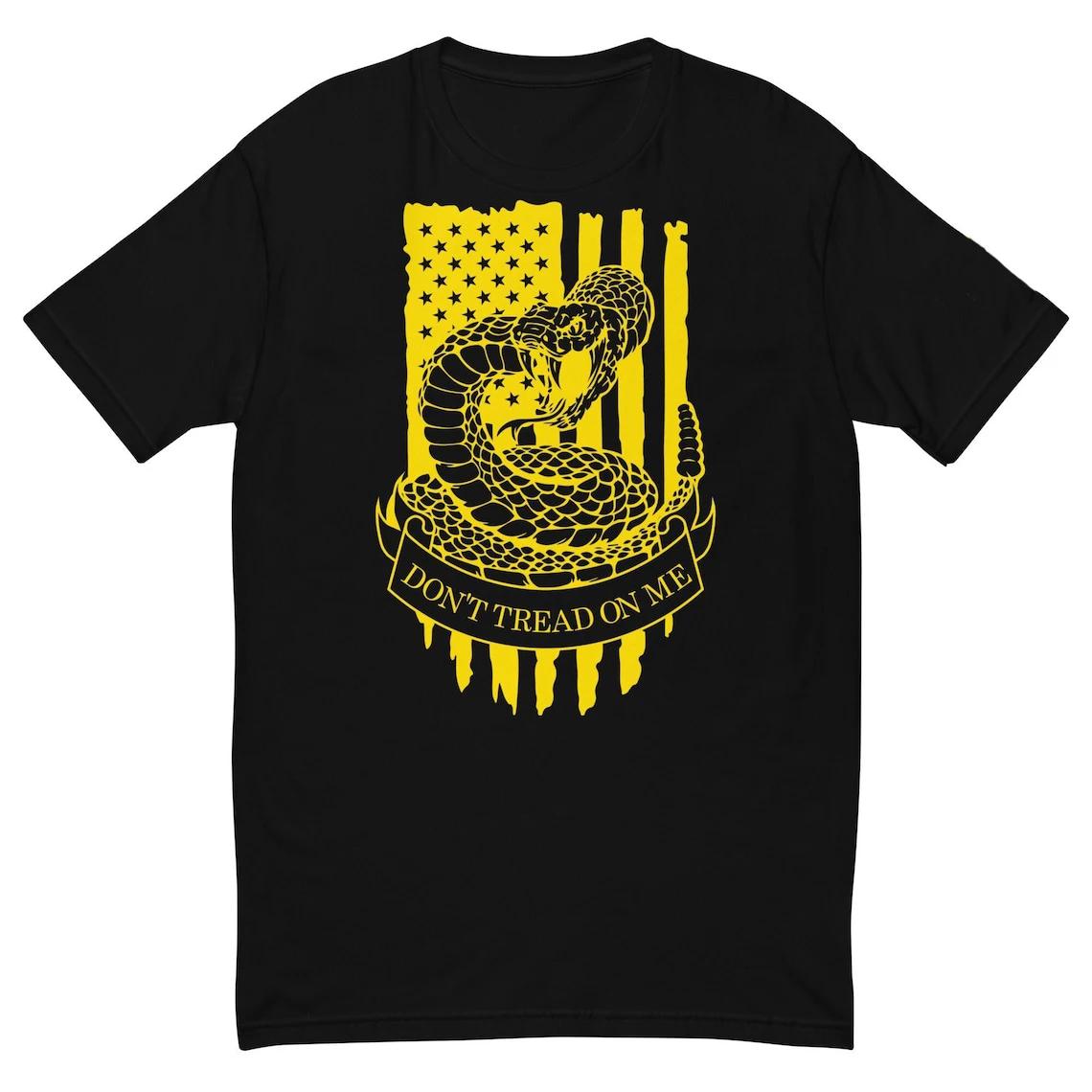 Dont Tread on Me Snake Flag 2nd Amendment TShirt 100 Cotton ONeck Short Sleeve Summer Casual Mens Tshirt Size S3XL S