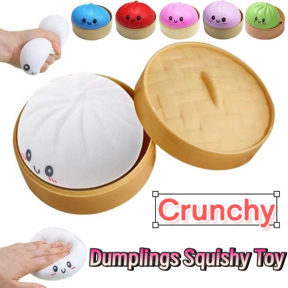 Crackling Dumpling Squeeze Toy Sound Effects Realistic Food Pinch For Kids Adults