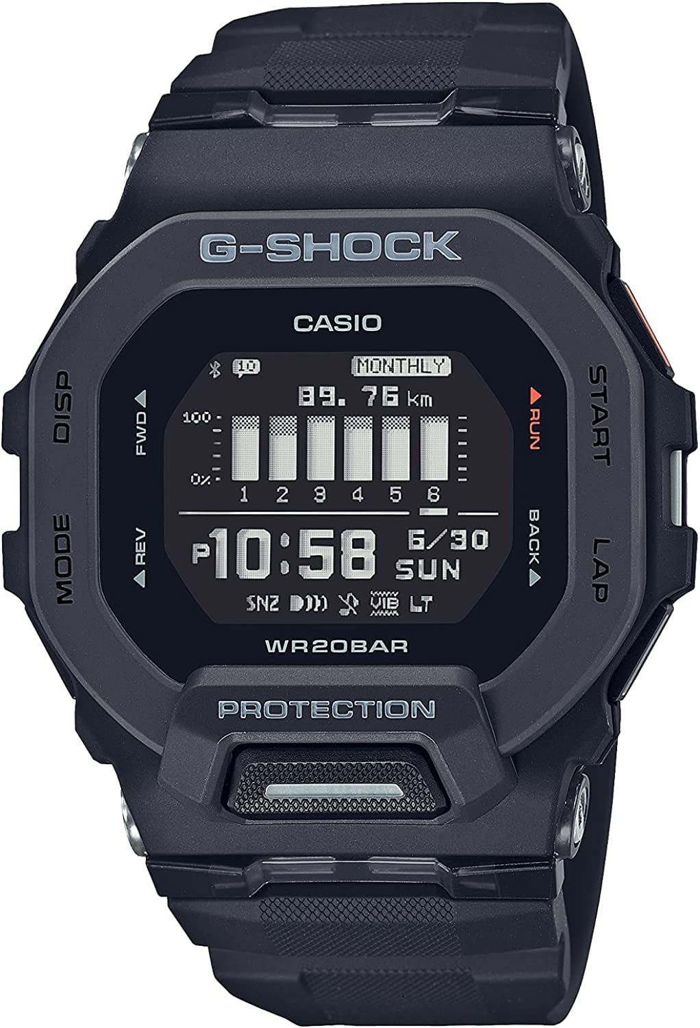 

Casio Часы G-SHOCK G-SQUAD с функцией мобильной связи GBD-200-1 мужские черные Overseas модель [Товар]