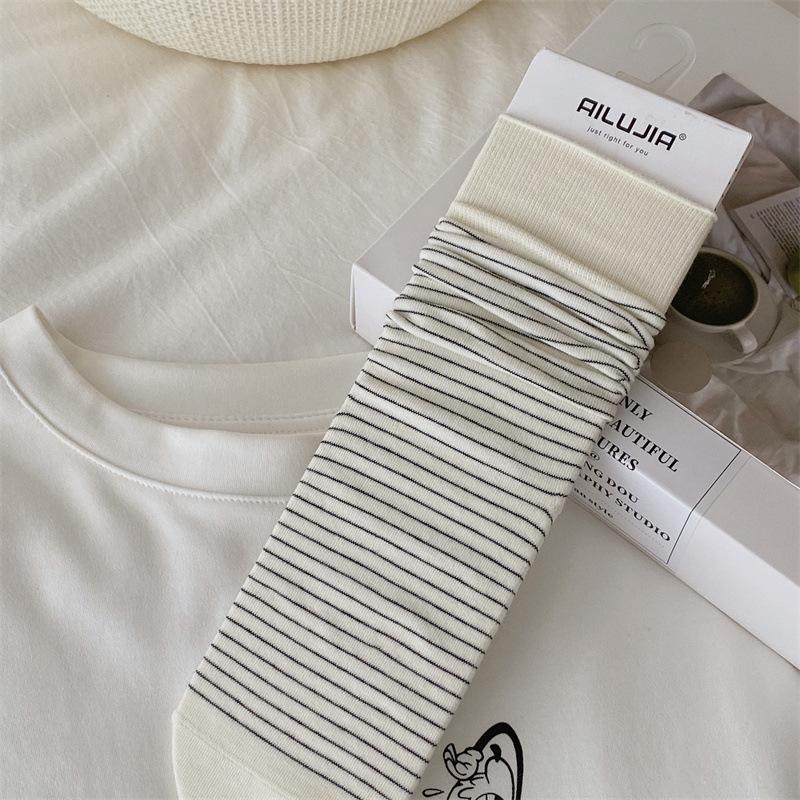 Women's Fall Fashion New Boneless Straight Plate Tube Stack Socks