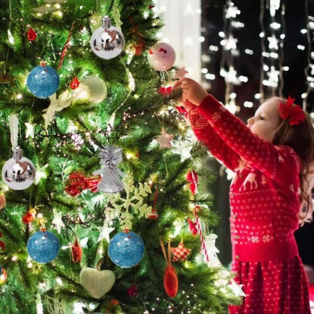 

32 шт./набор барабанов колокольчики рождественский пенопластовый кулон веселое рождество рождественские подвесные подвески на окно золотой