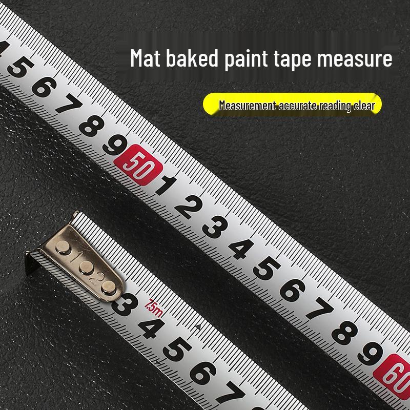 5m Drop-Resistant Tape Box & 2m Thick Steel Tape Measure with 3m Ruler, Wear-Resistant & Customizable 7.5m Length.