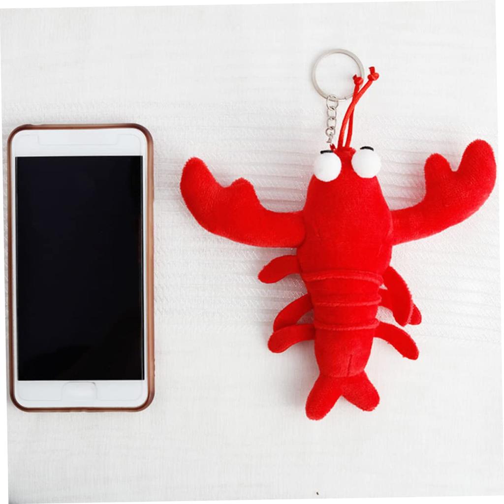 EXCEART Κρεμαστό Καβούρι Κάβουρας Βαλιτσάκι Κλειδιών Χαριτωμένο Παιχνίδι Καβούρι Βρώσιμο Αξεσουάρ Κρεμαστό Ουρά Αστακού Δείγμα Φαγητού 5 Τεμάχια