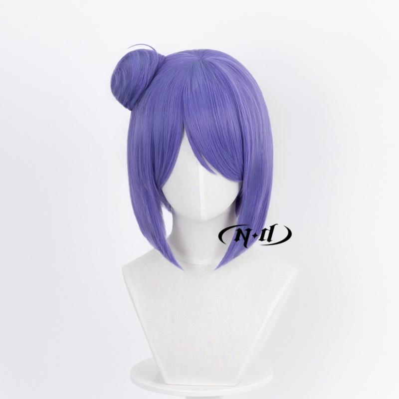 ND Konan Cosplay Pruiken Kort Blauw Haarstuk Anime Cosplay Haar Pruiken Hittebestendig Synthetisch voor Comic Con Coser Kostuumfeest One Size blue