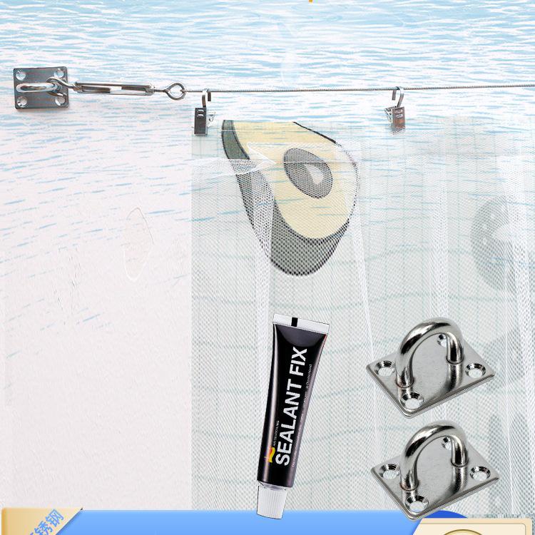 Wysuwana stalowa linka do zasłon bez wiercenia do zasłon zaciemniających i woalowych