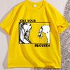 Eat Your Protein Anime TShirt for Men Women Casual Soft Oneck Short Sleeve Tshirt Man Clothing Y2k Streetwear Ropa Hombre