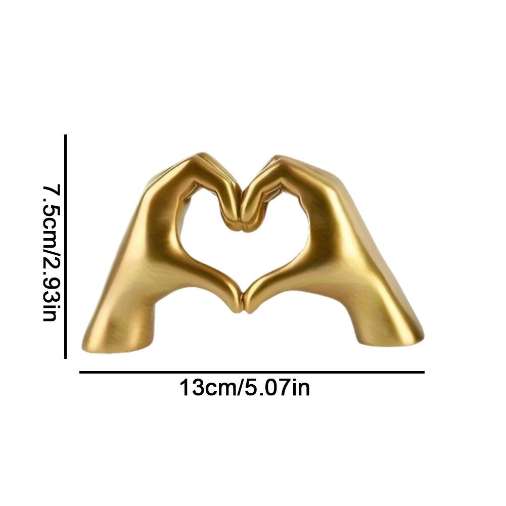 Heart-shaped gesture statue Resin Love Gesture Statues Sculptures Desktop Ornament Sculpture Figurines Office Home Decoration