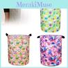 Elephant Rabbit Butterfly Bear Flower 3d Print Cylinder Clothes Basket Storage