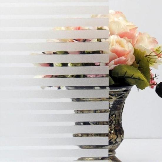 Glass Sticker Frosted Shutter Effect PVC Stripes Glass Films for Home