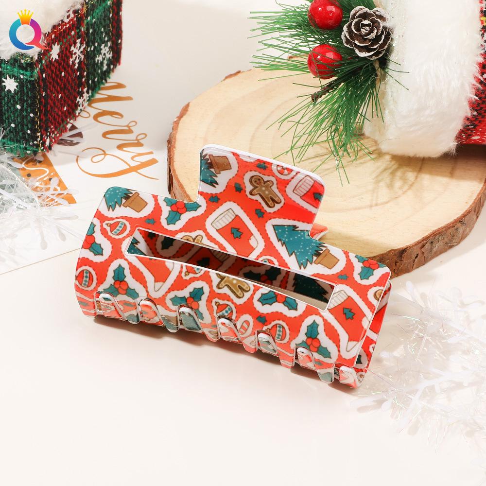 

Різдвяна шпилька для волосся Мила мультяшна акрилова шпилька-краб із принтом Шпилька-акула Аксесуари для волосся 1pc