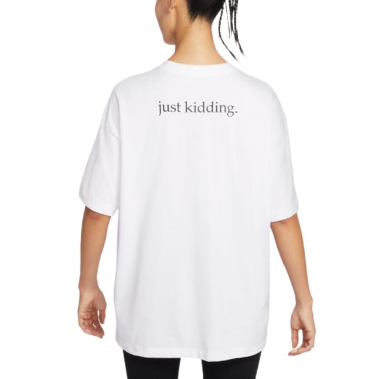 Nike Dri-Fit Oversized Moisture-Wicking Crew Neck T-Shirt Women Tops IQ2757-100