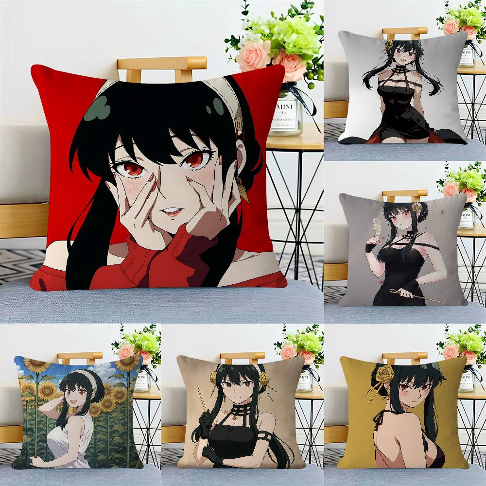 Yor ANIME Forger Pillow Case Removable Washable Cushion Cover – All-Season Soft Linen