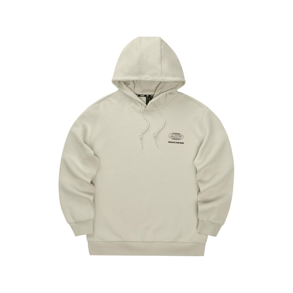 Skechers Pullover Hooded Comfortable Long Sleeve Sweatshirt Unisex sweatshirt Beige L324U099-0046
