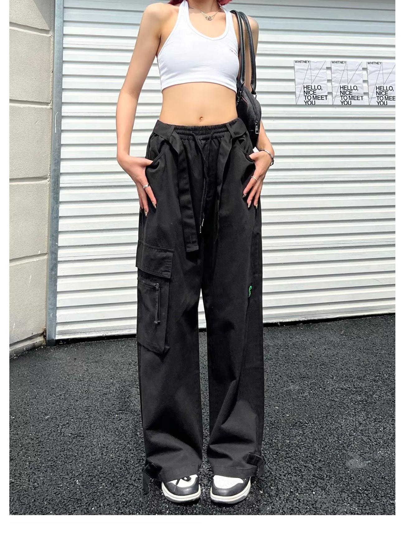 

Women s Plus Size Spring/Autumn Work Pants - Spicy Girl Collection, Loose Fit, Casual Cuffed Sports Style. L