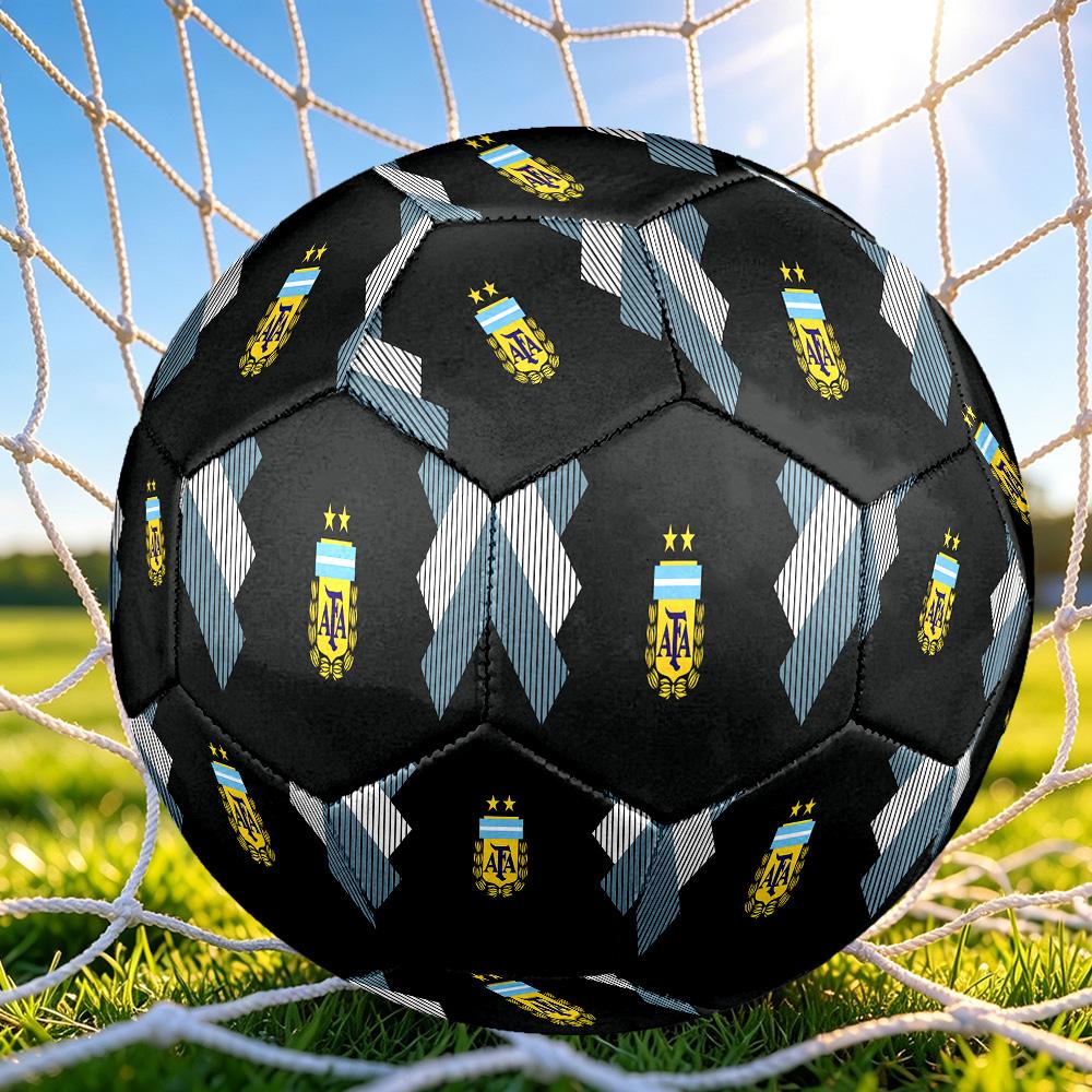 1pc Argentina Football Crest Size 5 Soccer Ball, Suitable for Practice Matches/tournament Training,Lightweight and Durable Logo7071
