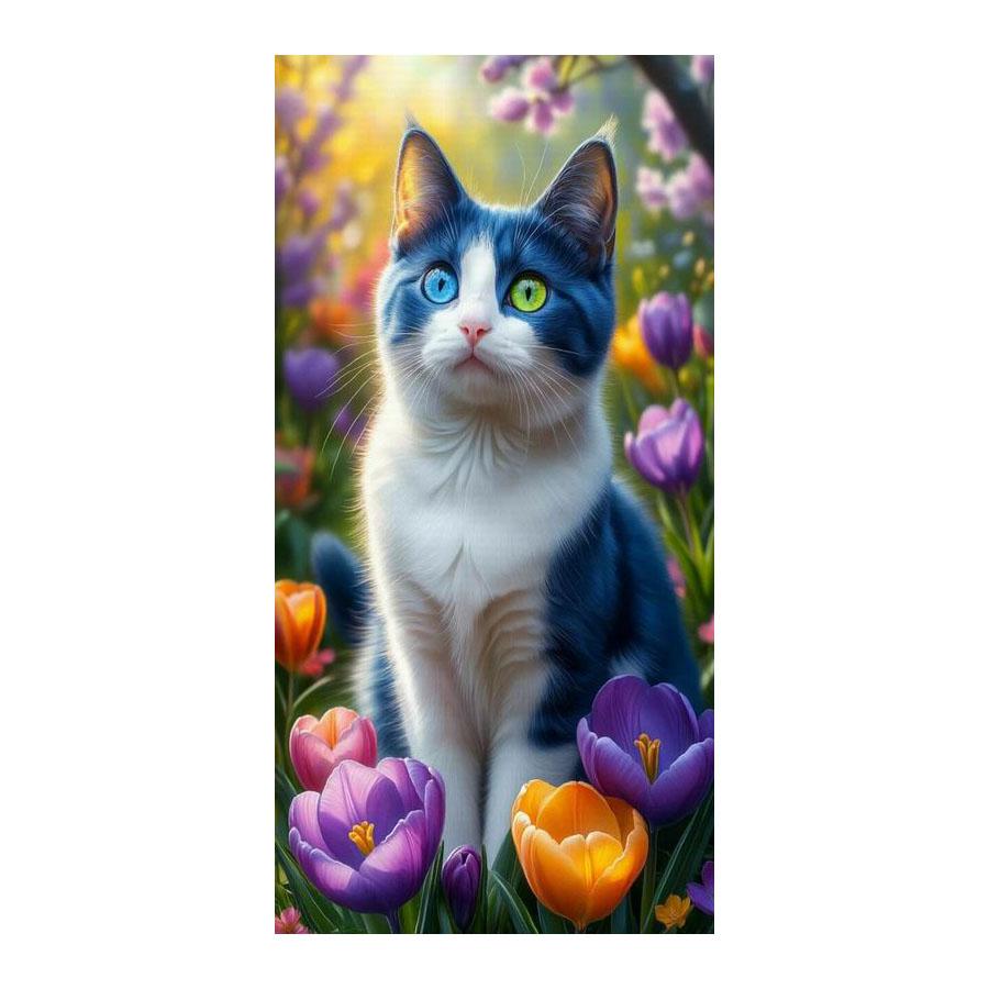 Cat Flower Arge Size Diamond Painting New Collection 2026 Animals Diy Full Square Round Drill Rhinestone Embroidery Mosaic Cross Stitch Kits