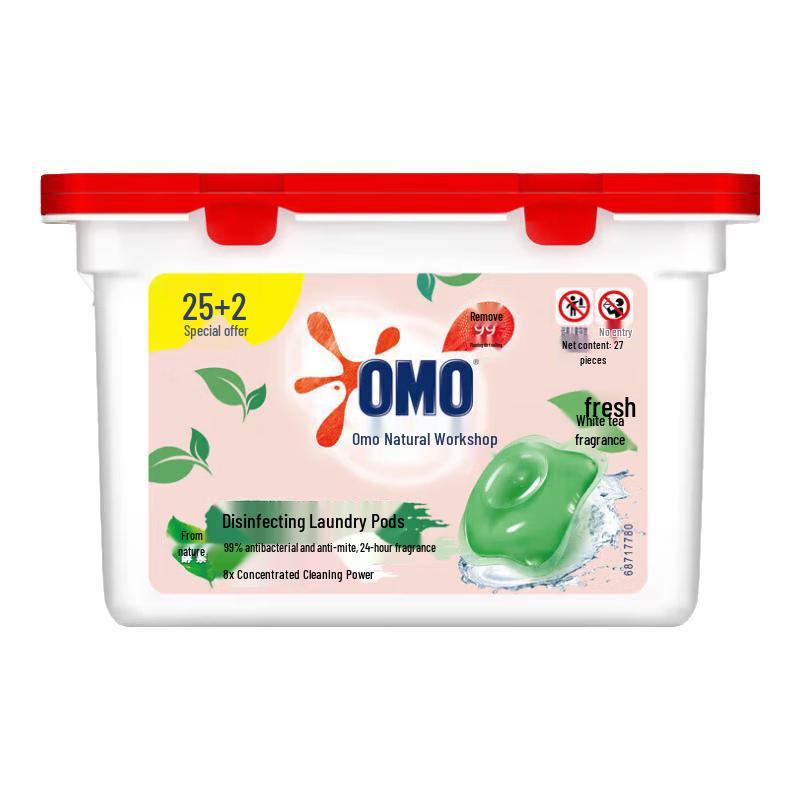 OMO Natural Workshop White Tea Antibacterial Laundry Pods