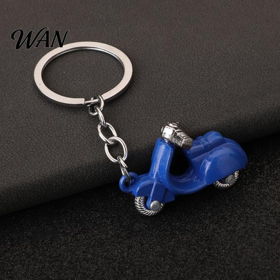 Durable Keychain Pendant Motorcycle Charm Zinc Alloy Key Chain with Retro Scooter Buckle Electric Donkey Design Holder