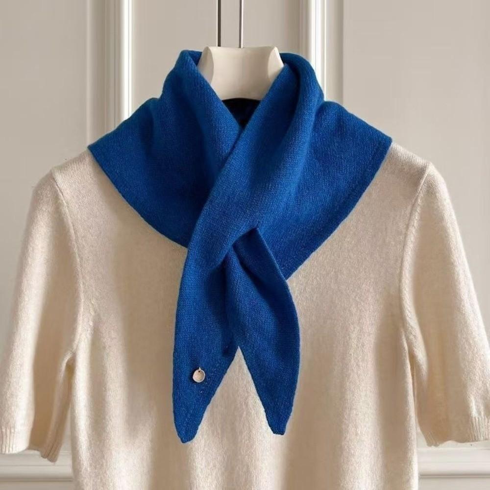 Versatile Wrap Shawl Solid Color Small Scarf Gifts Triangle Scarf Women