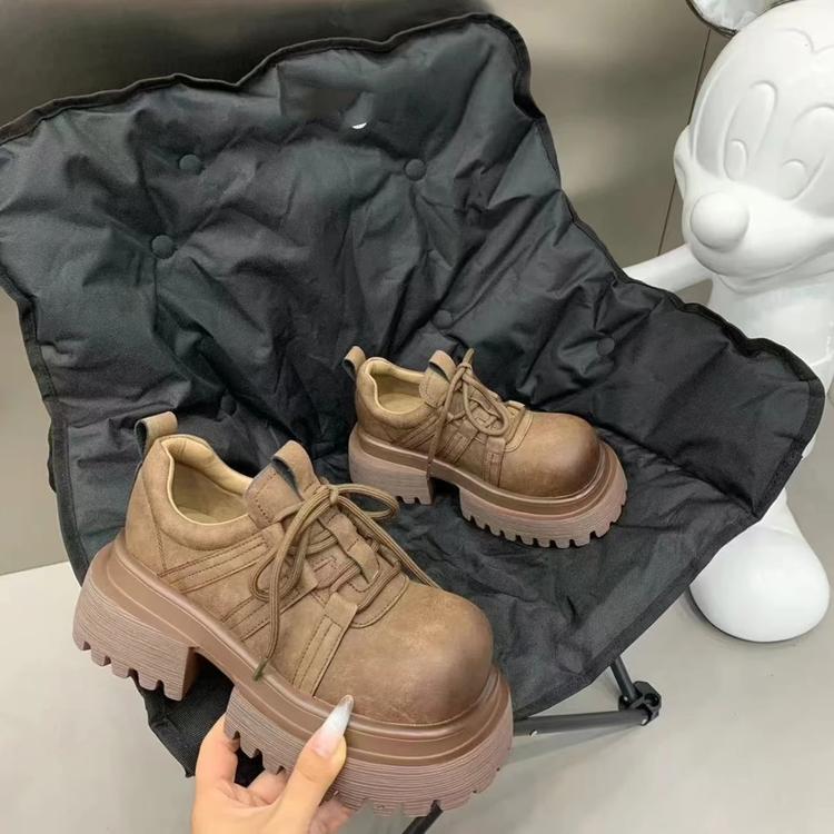 Platform Women Shoes Flats Designe Loafers Shoes New Walking Shoes Classic Dress Lace Up Trend Female Cozy Zapatillas