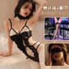 Night Listening Incense Lingerie Sexy Hollow Pajamas Bow One-piece Uniform Seduction Lace Pure Desire Flirting 0