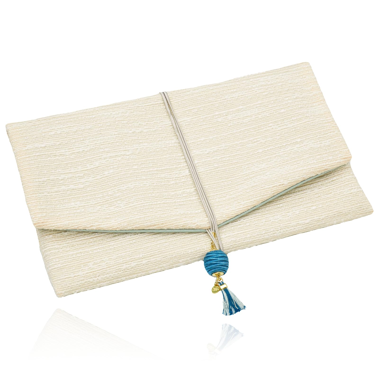 

Style Fukusa, Women s Tweed Fukusa with Drawstring Closure, Shiny Beige, Perfect for Weddings, Celebrations, and Gifts, SFB07