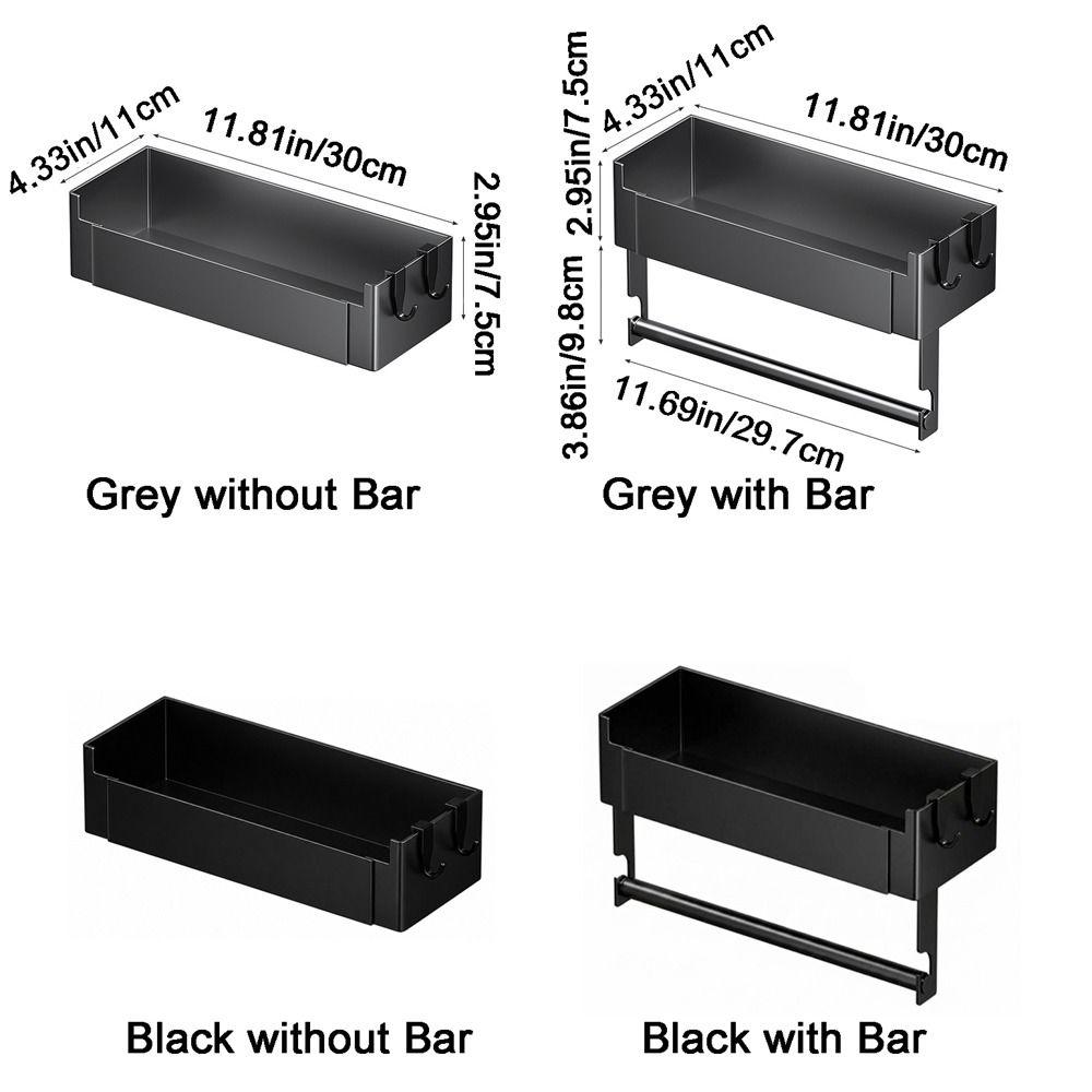 Punch Free Refrigerator Magnetic Shelf Carbon Steel Cling Film Storage Rack  Washing Machine