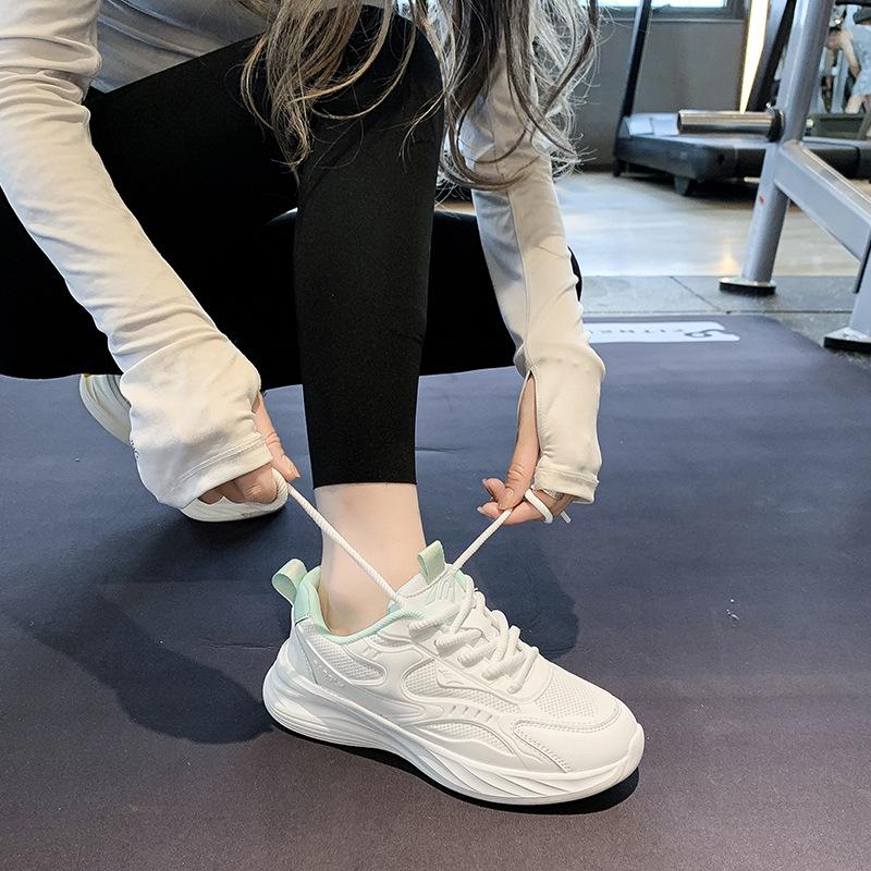 Soft-soled Sports Shoes Women's New Spring and Autumn Casual Women's Shoes Ultra-light White Lightweight Shock-absorbing Running Shoes