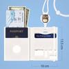 Porta-Passaporte e Carteira de Viagem Ósseo com Organizador de Documentos