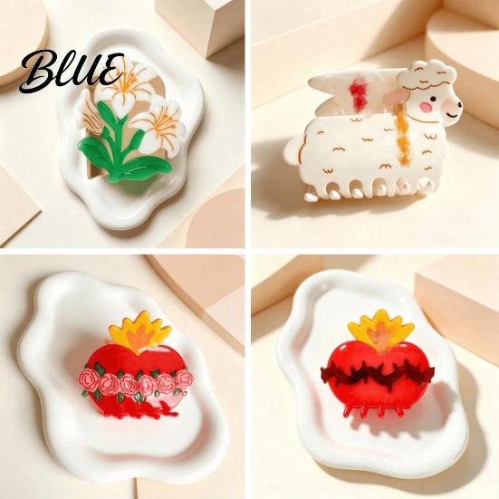 Plastic Claw Clips for Thick Hair Cute Women Non Slip Claw Accessories Shower Fine And Hair Strong Hold Jaw Daily Styling Photoshoots Travel