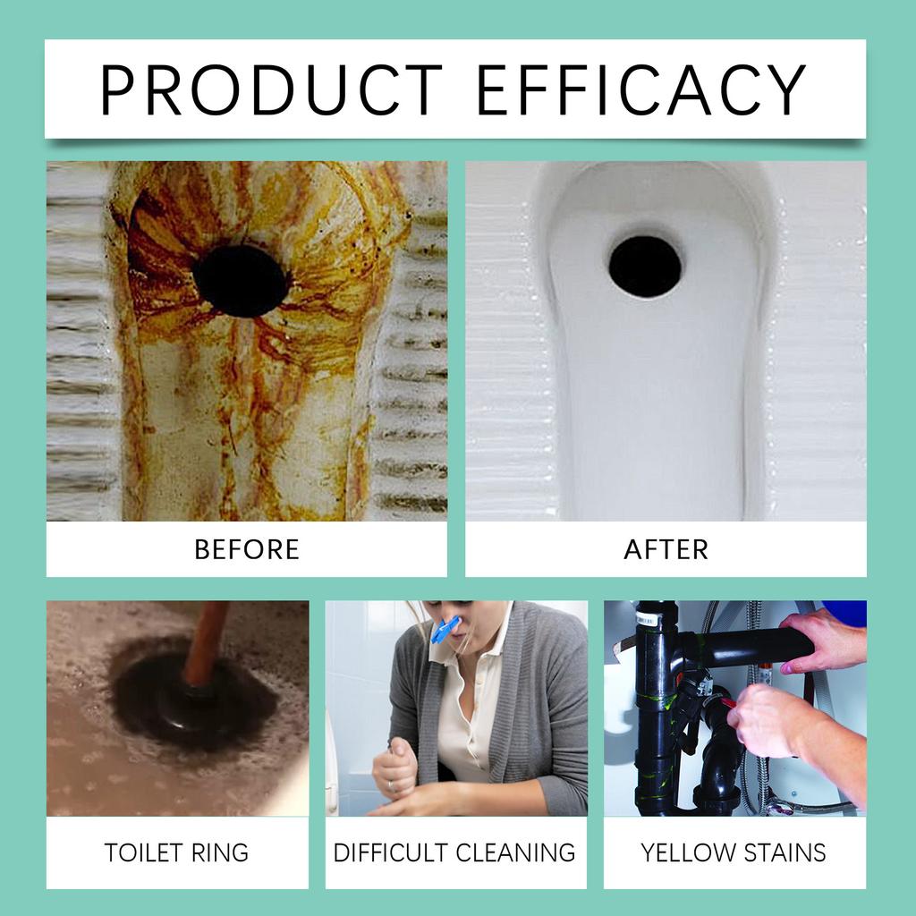 JAKEHOE Toilet Bowl Cleaner Toilet Stain Removal Cleaning Toilet Deodorization Deep Cleaning Fresh Odor