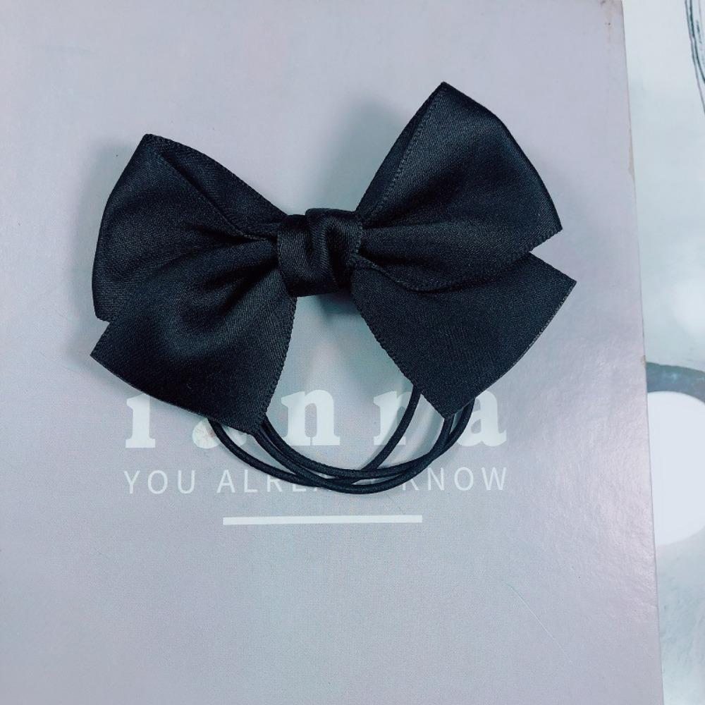

Fashion Autumn Winter 4Inch Bow Flocking Hair Rings, Elastic Hair Bands for Women Girls, Cute Hair Accessories Headwear чорний
