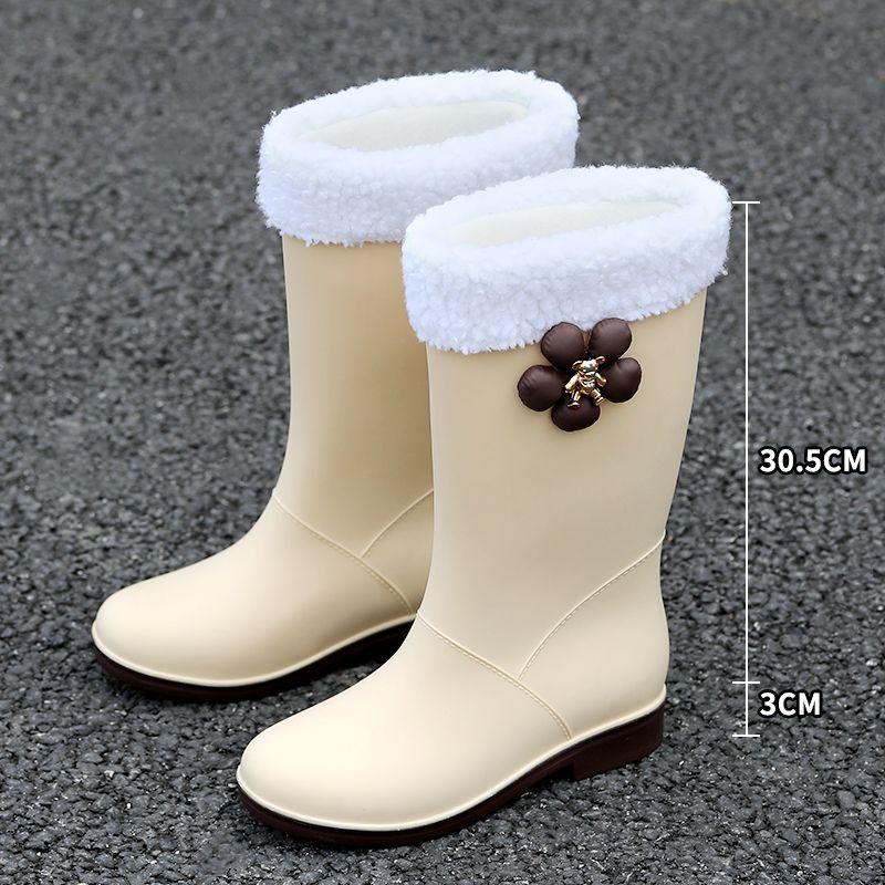 Fashion new women's rain shoes high tube non-slip rain boots long tube outer wear water boots fashionable versatile rubber shoes