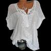 Stylish Lace V-Neck Embroidered Short-Sleeve Bat Shirt for Women 2020 Collection
