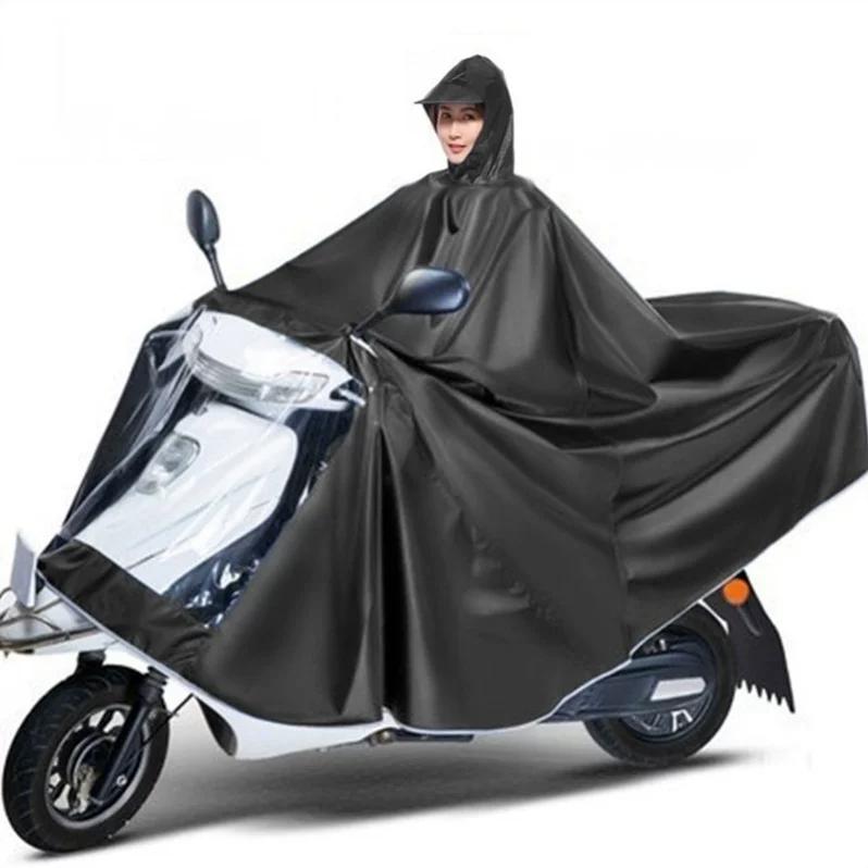 Authentic Raincoat for Electric Bikes and Motorcycles, Rain Poncho for Adult Riding, Single or Double Rider, Enlarged Size