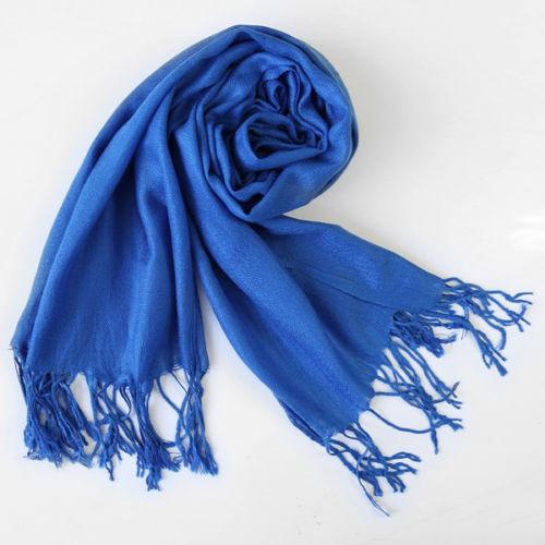 

Warm Winter Womens Cashmere Silk Solid Color Long Pashmina Shawl Wrap Scarf королівський синій колір