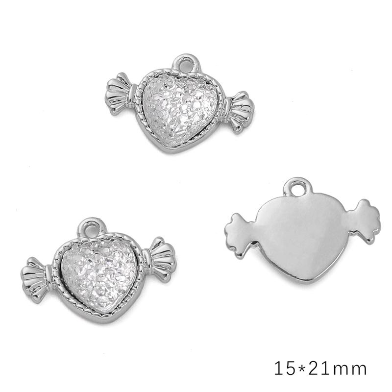 Γούρι Κράματος Διαμαντιού Καρδιά Αστέρι Φεγγάρι Μενταγιόν Κολιέ Βραχιόλι Σκουλαρίκια Αξεσουάρ Κοσμημάτων DIY