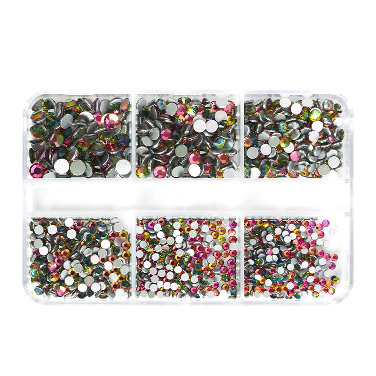 

6 сеток плоских ногтей стразы мини бриллиантовые подвески для ногтей 3D кристаллы драгоценные камни ювелирные изделия DIY маникюр украшения ногтей часть E