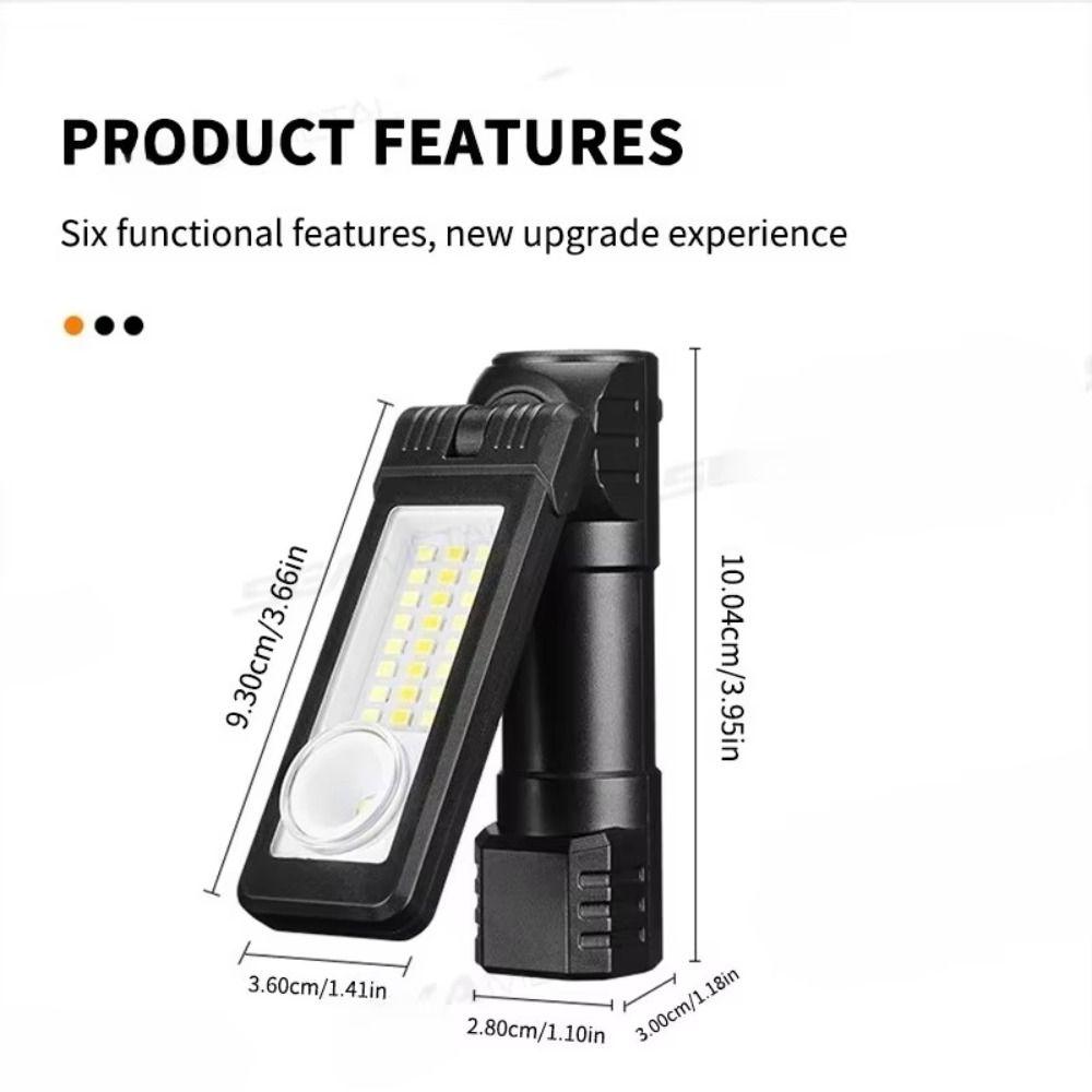 600 LM Brightness COB LED Work Light 1200 mAh Battery LED Warning Light Spot Lights  Camping Light