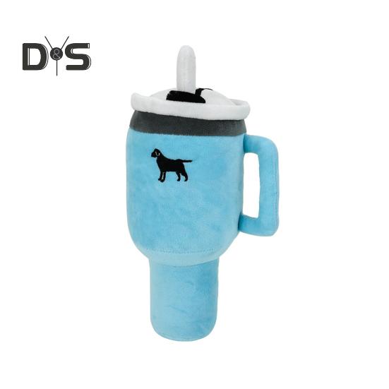 

Милая игрушка-чашка для собак с пищащим звуком и ручкой, плюшевая жевательная игрушка для собак, интерактивная игрушка-бутылка для воды для мелких, средних и крупных пород синий