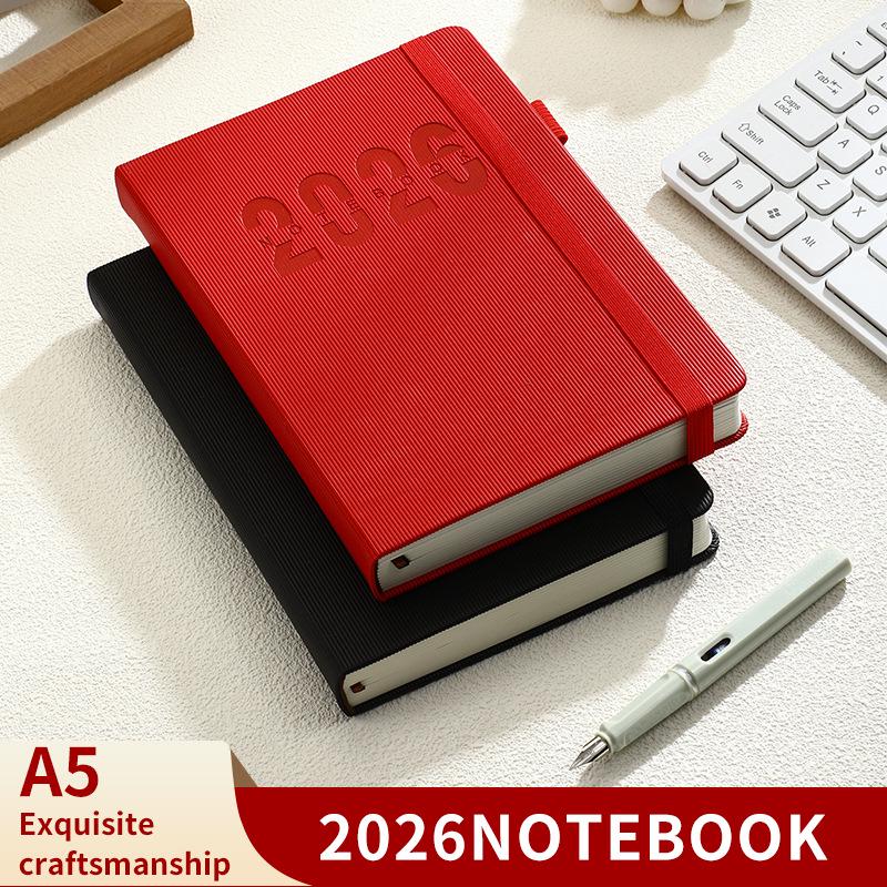 2026 Cross-Border English Diary with Band: Annual Calendar, Weekly Planner, 365-Day Efficiency Notebook