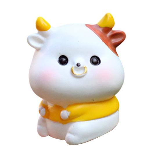 Winzige Harztiere Figur Mini Tiger Katze Hase Kuh Miniaturstatue für Puppenhaus Feengarten Terrarien Pflanzentopf Dekorationen Kuchenaufsatz Dekoration