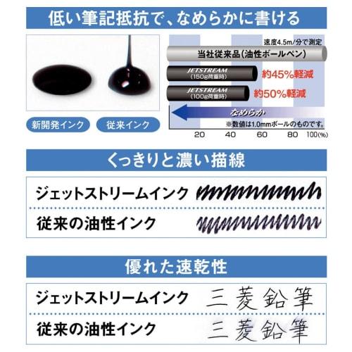 Mitsubishi Pencil Oil-Based Ballpoint Pen Jet Stream 10 Pieces 0.38 Light Gray Easy to Write SXN15038.37 10P